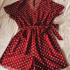 Super cute polka dot romper